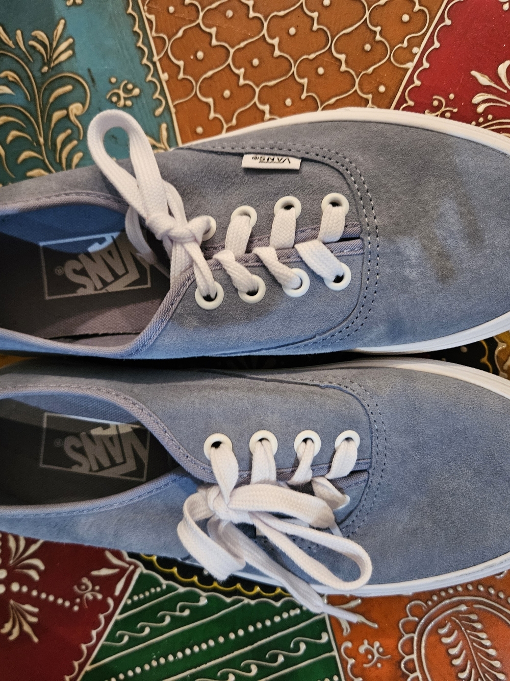 Vans light blue suede low-top sneakers